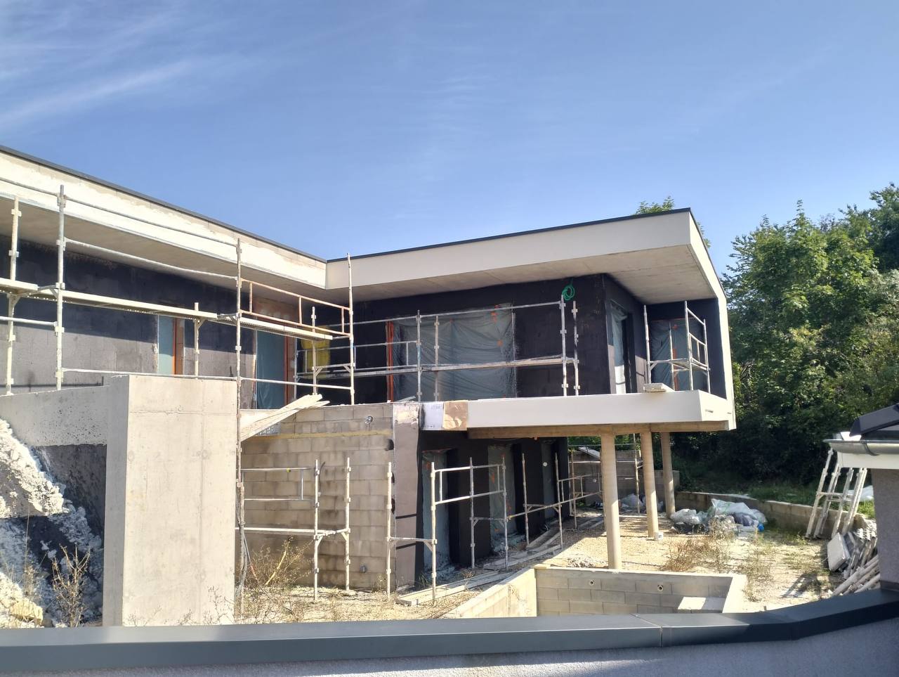 Construction neuve enduit façade